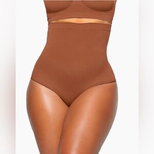 SKIMS Seamless Sculpt High-Waist Brief in Bronze